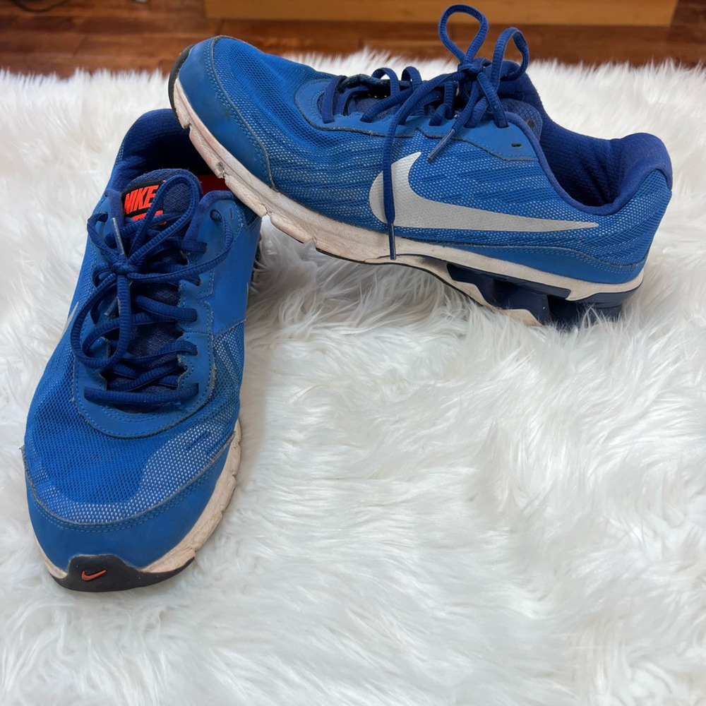 Nike Mens Reax Run 9 Running Shoes Blue 653617-400 Low Top Mesh Lace Up 10M